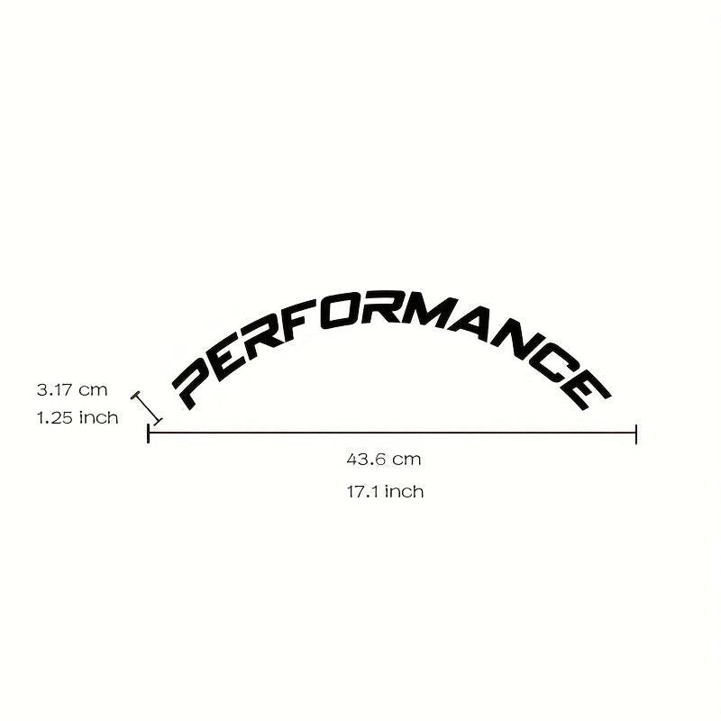 8Pcs Car Tire Letter Stickers PERFORMANCE 3D Waterproof PVC