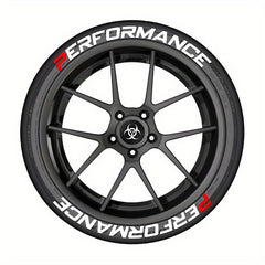 8Pcs Car Tire Letter Stickers PERFORMANCE 3D Waterproof PVC