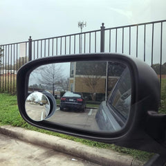 2pcs Car Blind Spot Mirror Round Reflective Adjustable 360 Degree Borderless