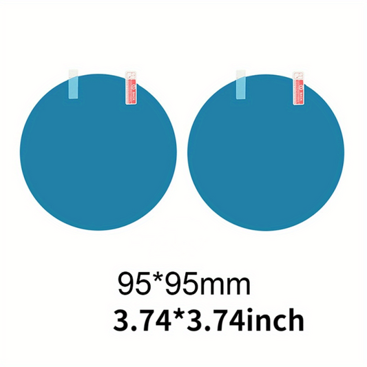 2 Pcs Rainproof Car Rearview Mirror Film Clear Visibility