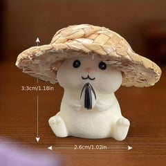 Little Hamster Eating Seed Car Decoration Center Console Doll