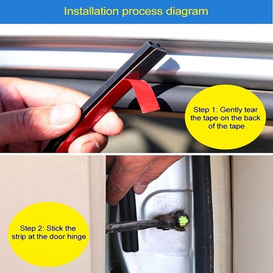 5m Self Adhesive B Shaped Rubber Seal Strip for Car Door Seal Trim