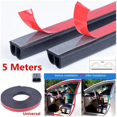 5m Self Adhesive B Shaped Rubber Seal Strip for Car Door Seal Trim