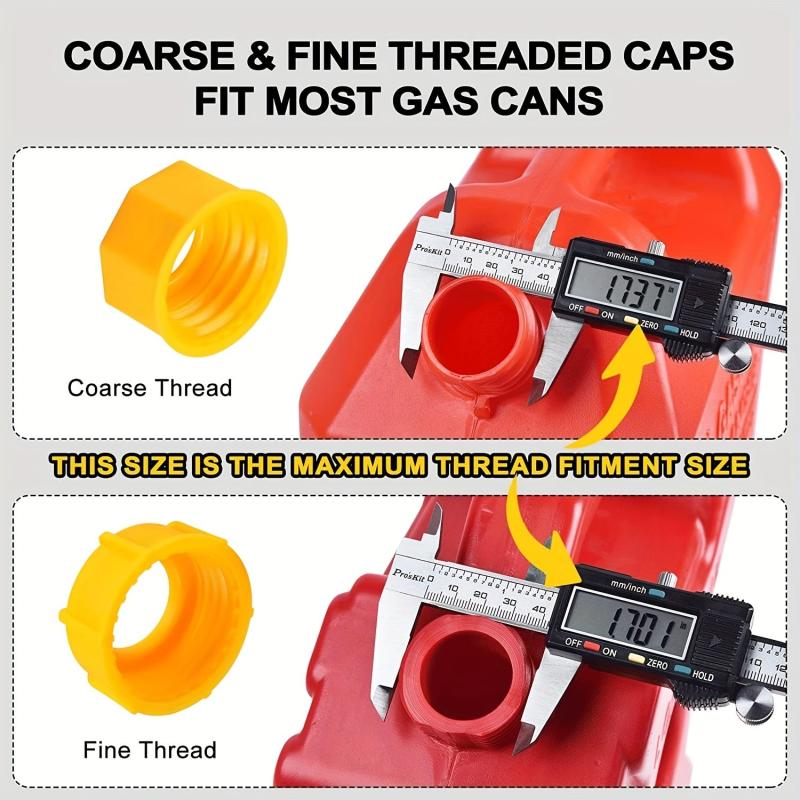 Gas Can Spout Nozzle for 3-37.85L Cans Durable Cap and Gasket