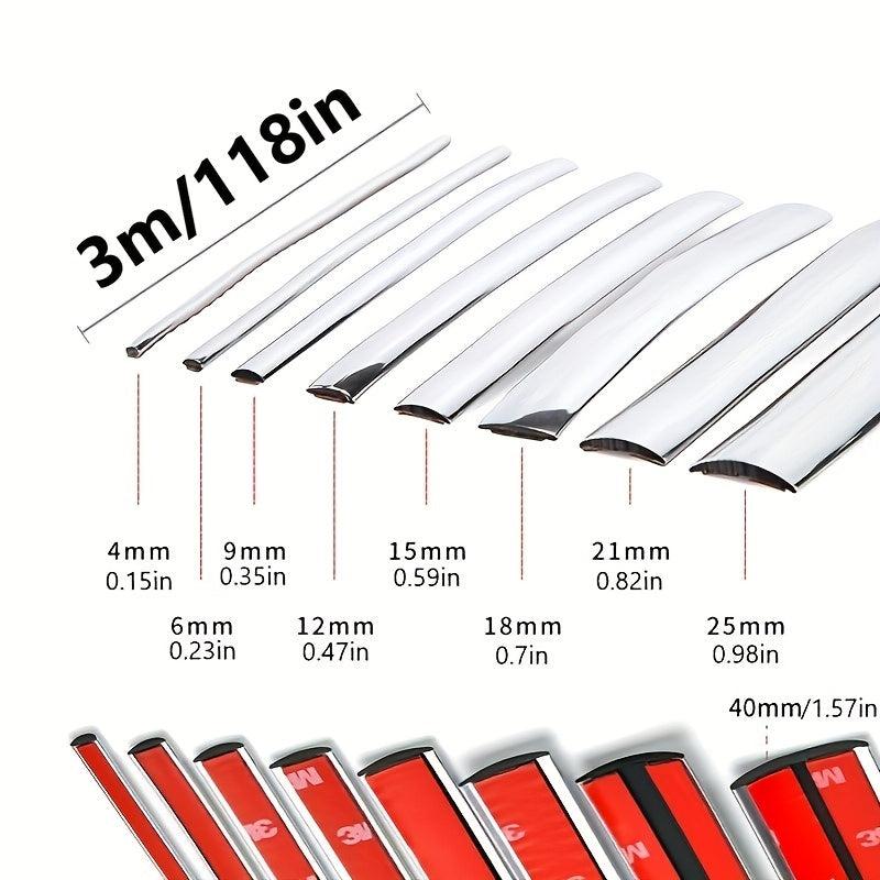 3m 299 Car Decoration Strip Body Bright Strip Plating Bumper Anti Scratch
