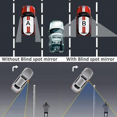 2pcs Adjustable HD Glass Blind Spot Mirrors for Parking Rear View Car Motorcycle