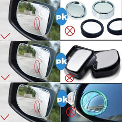 2pcs Adjustable HD Glass Blind Spot Mirrors for Parking Rear View Car Motorcycle