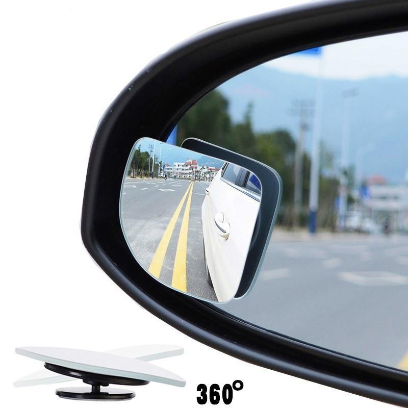 2pcs Adjustable HD Glass Blind Spot Mirrors for Parking Rear View Car Motorcycle