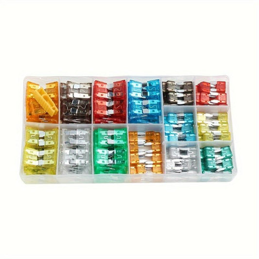 220pcs Car Blade Fuse Box Assortment Fuses Set For Trucks RV SUV Boat Motorcycle