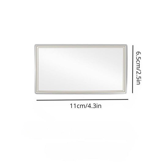 Small Car Sun Visor Makeup Mirror HD Stainless Steel Rearview Mirror