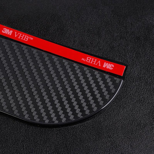 2pcs Carbon Fiber Look Mirror Rain Visor Sun Shade Guard Cover
