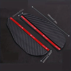 2pcs Carbon Fiber Look Mirror Rain Visor Sun Shade Guard Cover