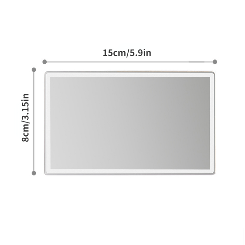 Car Interior Mirror Stainless Steel Auto Makeup Mirror HD Cosmetic Mirrors