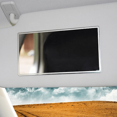 Car Interior Mirror Stainless Steel Auto Makeup Mirror HD Cosmetic Mirrors