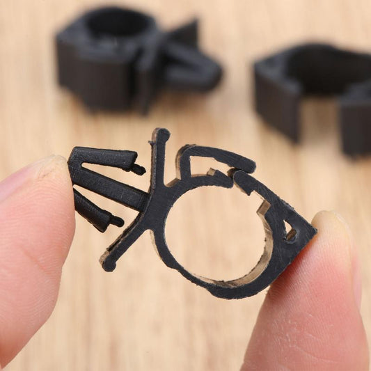 10pcs Car Wiring Harness Fastener Clips Corrugated Pipe Tie Wrap Cable Clamp