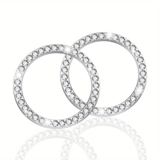Crystal Double Rhinestone Car Engine Start Stop Decoration Rings