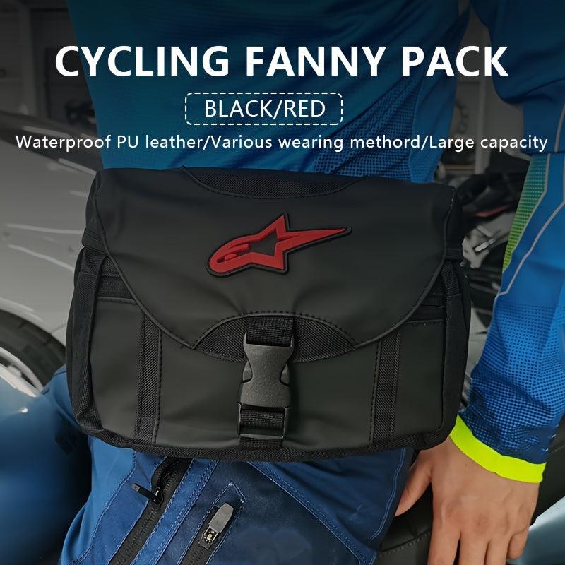 Motorcycle Waist Pack Hiking Racing Off road Multifunctional PU Waterproof Bag