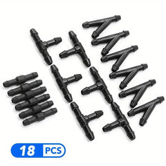 18pcs Car Wiper Spray Pipe Joint Windshield Washer Pipe Nozzle