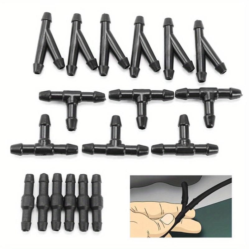 18pcs Car Wiper Spray Pipe Joint Windshield Washer Pipe Nozzle