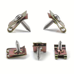 110pcs Steel Clip Nut Reed Fastener Assortment for Car & Motorcycle Trim Panel