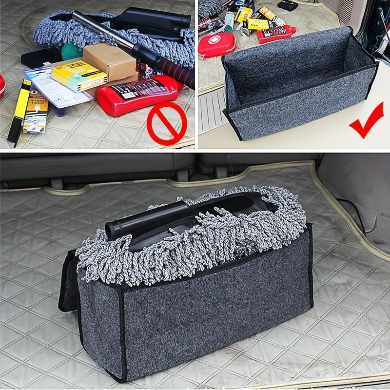 Woolen Felt Car Trunk Organizer Bag for Stowing Tidying Large Container
