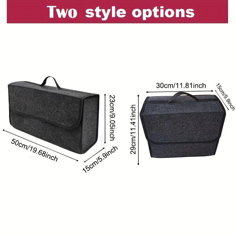 Woolen Felt Car Trunk Organizer Bag for Stowing Tidying Large Container