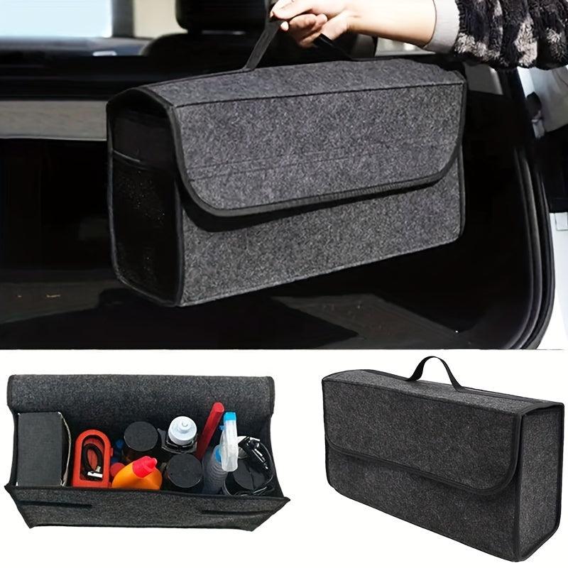 Woolen Felt Car Trunk Organizer Bag for Stowing Tidying Large Container
