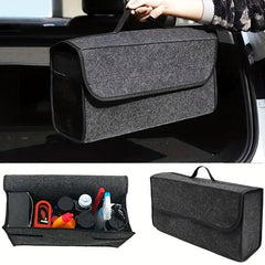 Woolen Felt Car Trunk Organizer Bag for Stowing Tidying Large Container