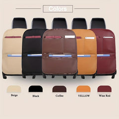Universal Car Seat Back Storage Bag Anti Kick Pad