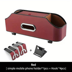 Car Seat Back Storage Box Hanging Bag Car Tissue Box Water Cup Holder