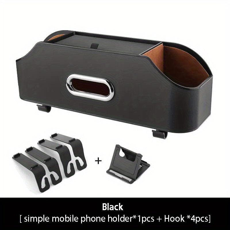 Car Seat Back Storage Box Hanging Bag Car Tissue Box Water Cup Holder