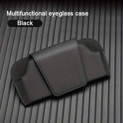 Car Sun Visor Glasses Clip Leather Storage Box