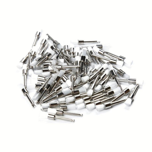 100pcs Dental Prophy Cup Brush Nylon Latch Flat