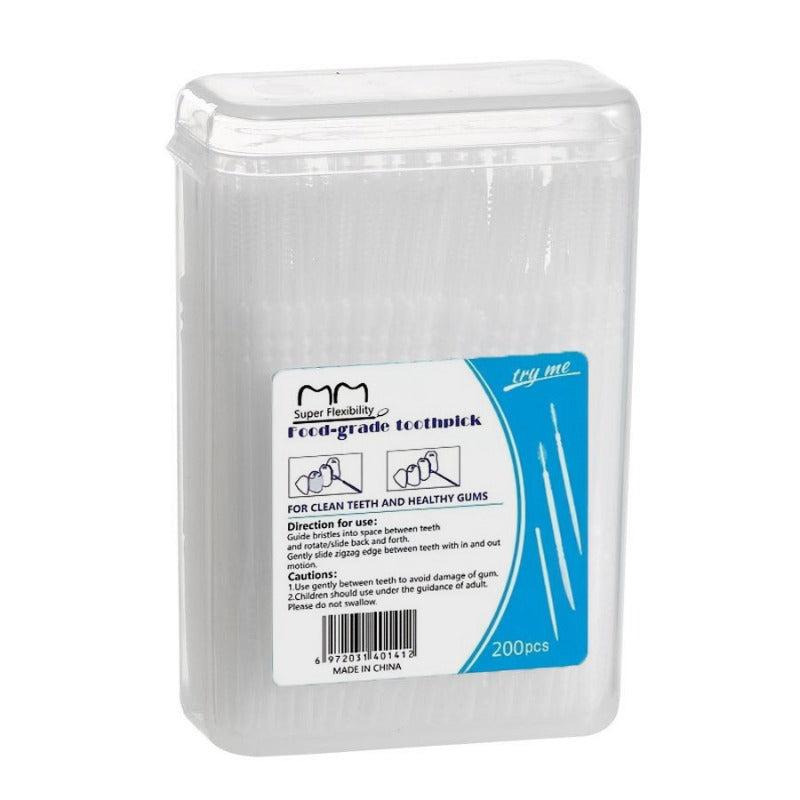 200pcs Double Headed Toothpick Floss for Dental Care