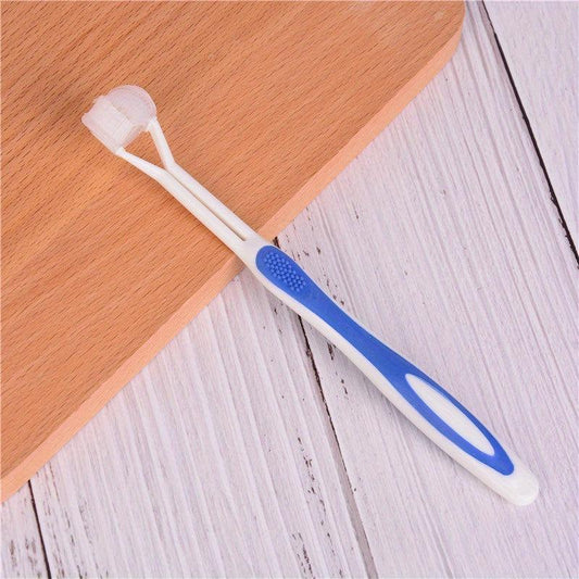 3-Sided Toothbrush for Kids Autism Sensory Bristle Travel Teeth Gum Care