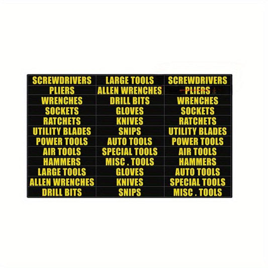 Waterproof PVC Tool Box Label Sticker