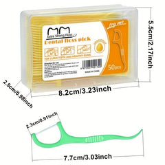 50pcs Ultra Fine Floss Stick Mint Flavor High Pull Boxed