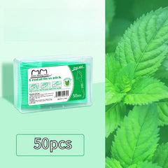 50pcs Ultra Fine Floss Stick Mint Flavor High Pull Boxed