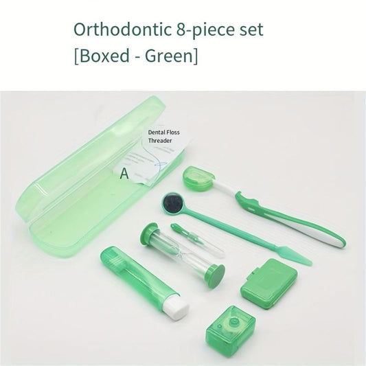 Dental Orthodontic Care Set - Wax, Toothbrush, Floss, Mirror