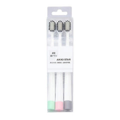 3pcs Wide Head Bamboo Charcoal Toothbrush Soft Bristles