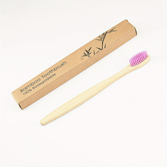 4pcs Bamboo Toothbrushes BPA Soft Bristles Eco Friendly