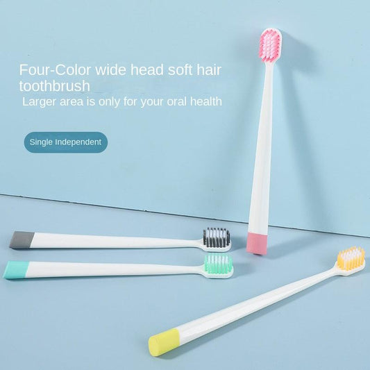 Wide Head Adult Cleaning Toothbrush Soft Hair Spot