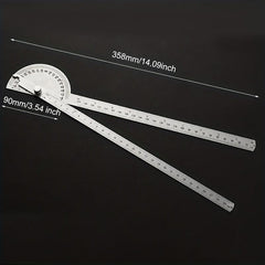 Stainless Steel Angle Protractor for Woodworking