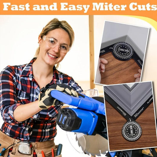 Aluminum Miter Saw Protractor Angle Finder with Laser Engraved Scales