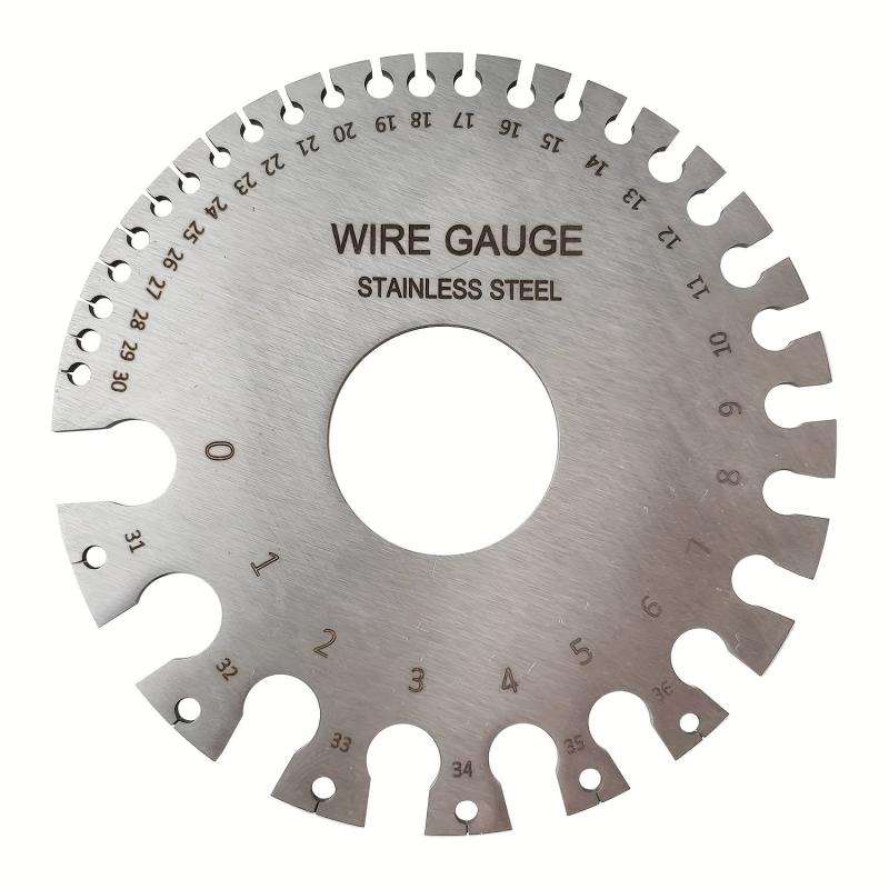 Stainless Steel Welding Gauge Dual Sided Round Wire Sheet Measurement Tool