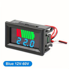Car Charge Level Indicator Lithium Capacity Meter Tester LED Voltmeter