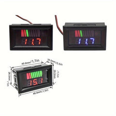 Car Charge Level Indicator Lithium Capacity Meter Tester LED Voltmeter