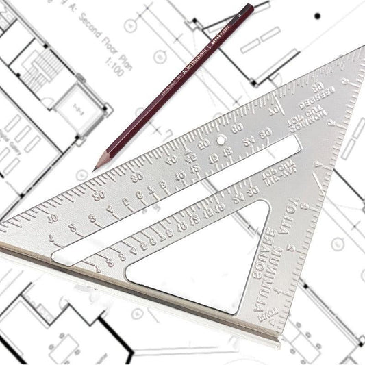 Aluminum Alloy Triangle Square Ruler Measurement Tool for Carpenter Framing