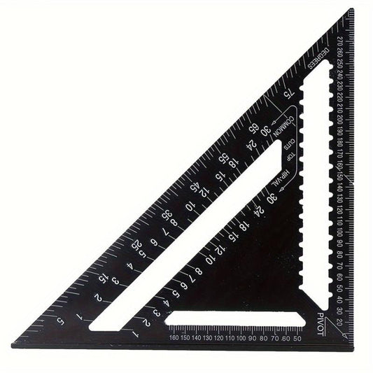 30 48 Cm Triangle Ruler Red Silvery Measuring Tools Aluminium Carpenter's Tools