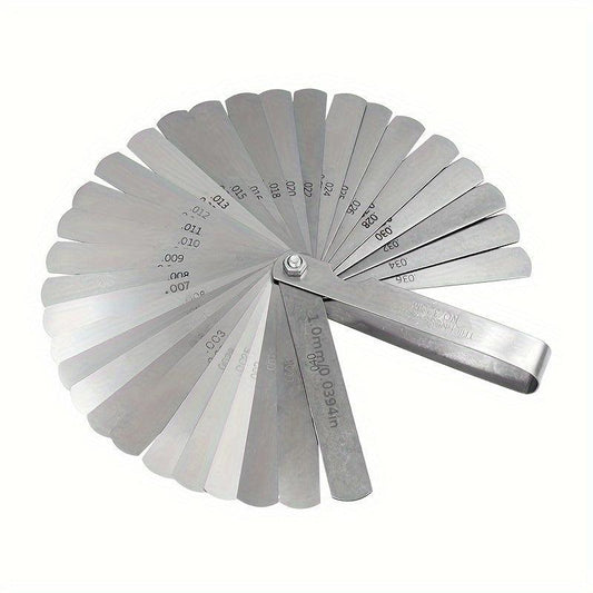 32pcs Feeler Gauge Set 0.02-1.0mm Gap Thickness Sheet Gauge